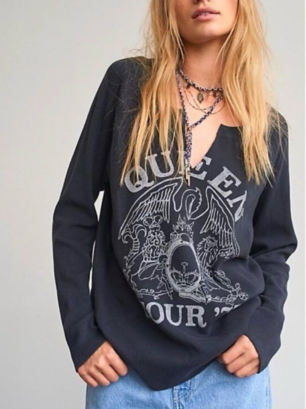 Free People Daydreamer Women’s Cotton Thermal Queen Tour ‘75 Size Small